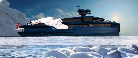 In case there's no sun, another superyacht, The Green Expedition (pictured), can be assisted by its retractable wind and wave turbines, as well as the skysail, which is a kite-like rig capable of propelling the ship 